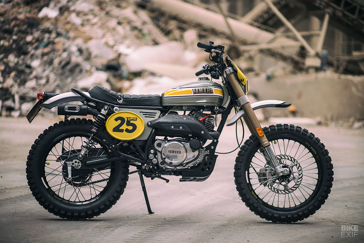 Yamaha Vintage Diubah Jadi Scrambler Ramping & Ringan